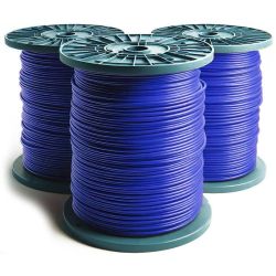 22 Gauge Insulated Stranded Blue Wire With Color Striping - Sold By The Foot